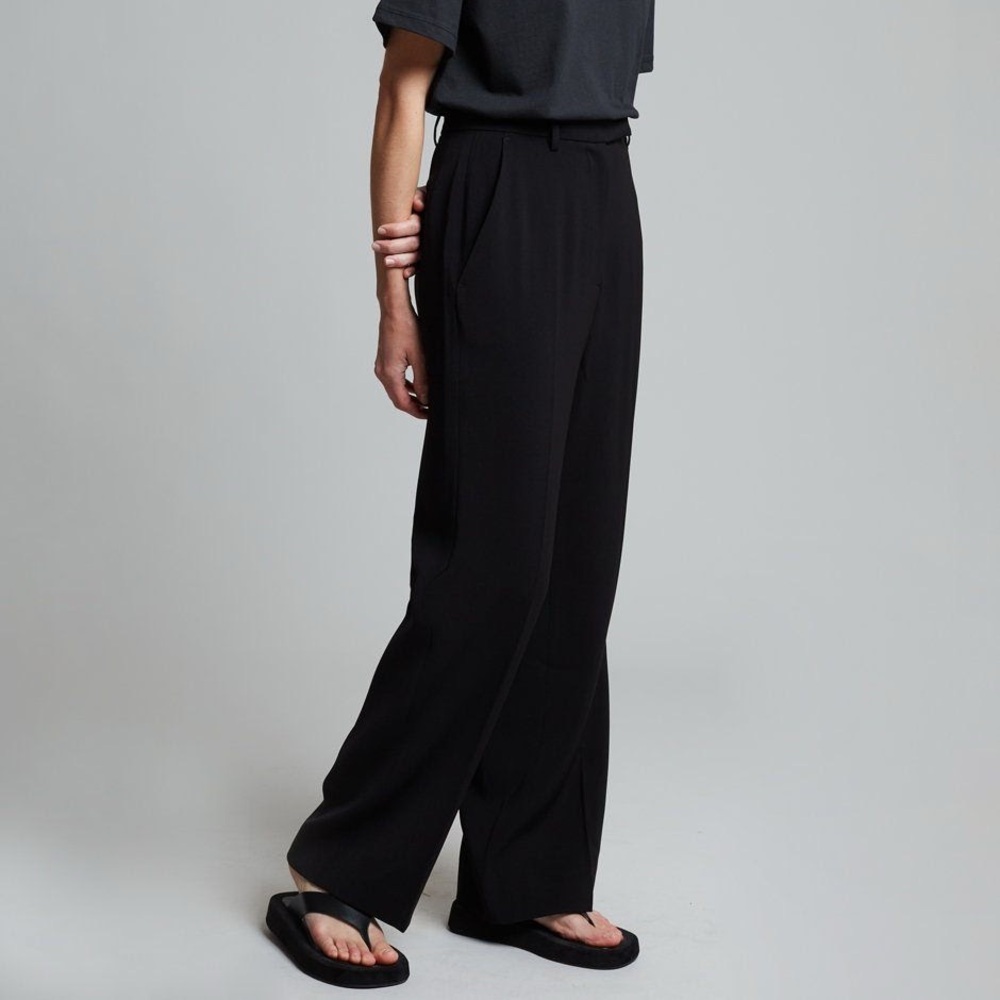 The Frankie Shop Black Wide Leg Trousers